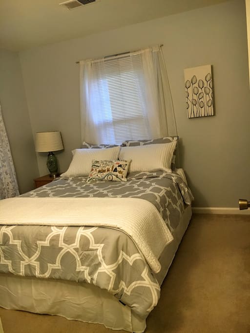 1 bedroom with queen size bed