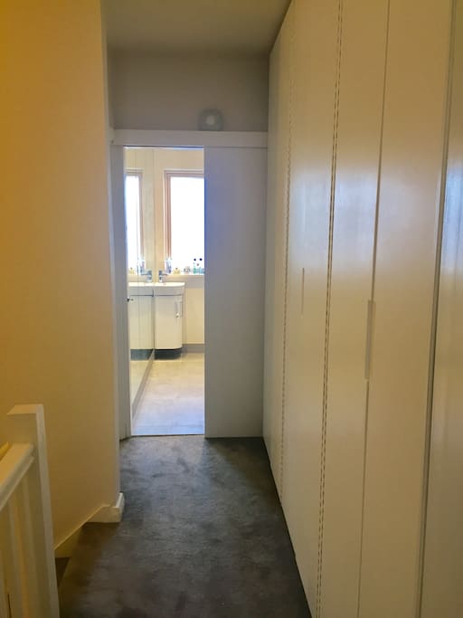 Upstairs bathroom - It is a wet room with two shower heads!