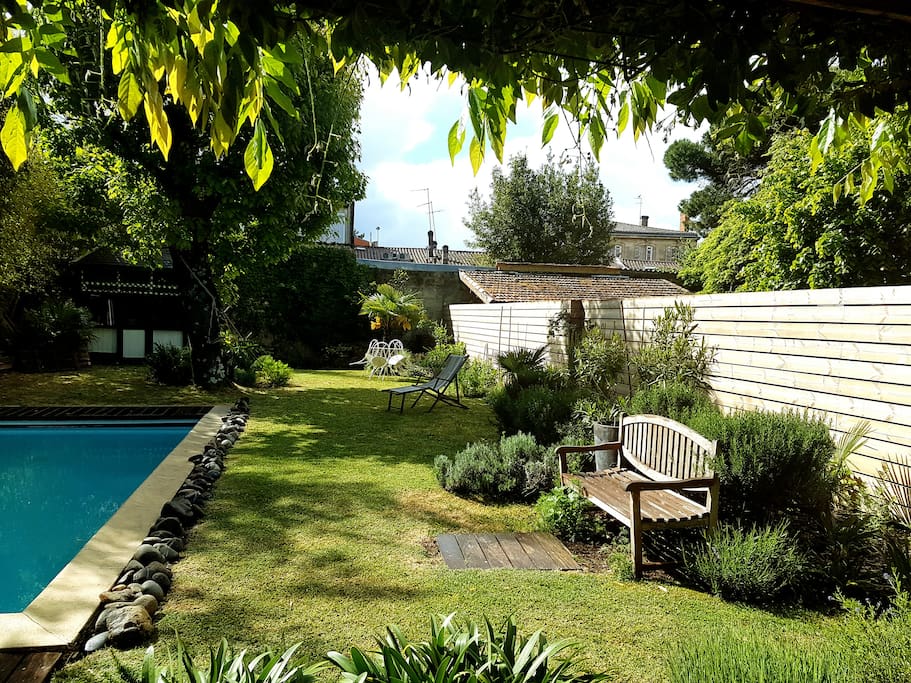 Jardin/piscine exposés sud