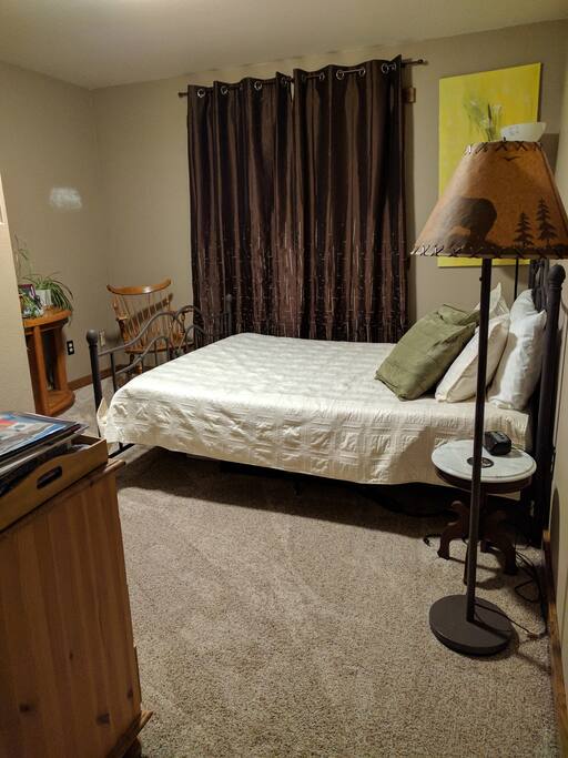 Room A - Our guest room with own small bathroom. The bed is a queen.