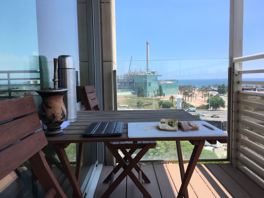 Breakfast outdoors or indoors. You pick