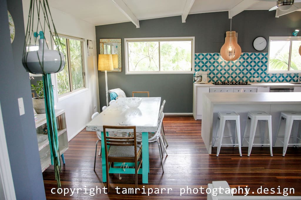 Upstairs living Kitchen and dining open plan + single WC