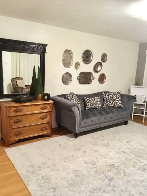 The living room upstairs. The first room you see when you enter through the front door.