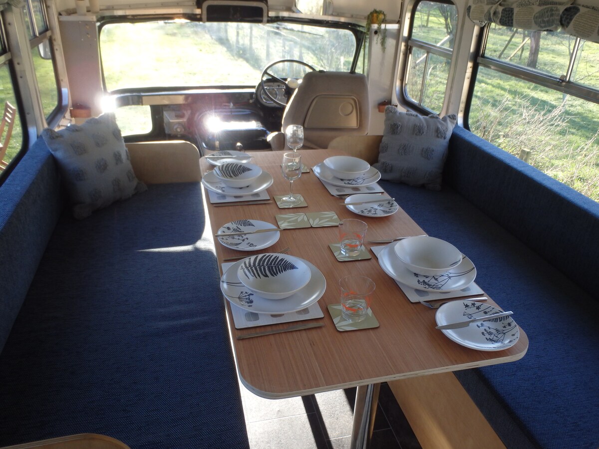 Top Airbnb: ‘Ellie’ 1968 Austin FG Bus in St. Erth