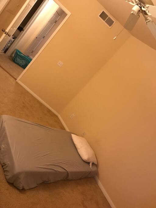 Memory foam mattress on the floor