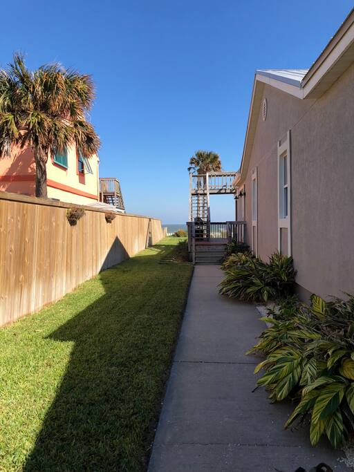 Side entrance to front door