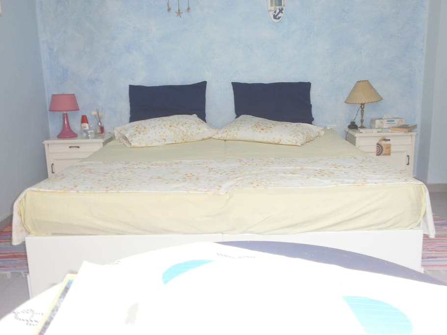 The comfortable bed