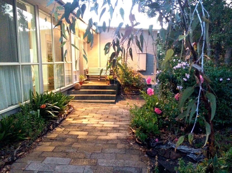 The house is set in an attractive garden