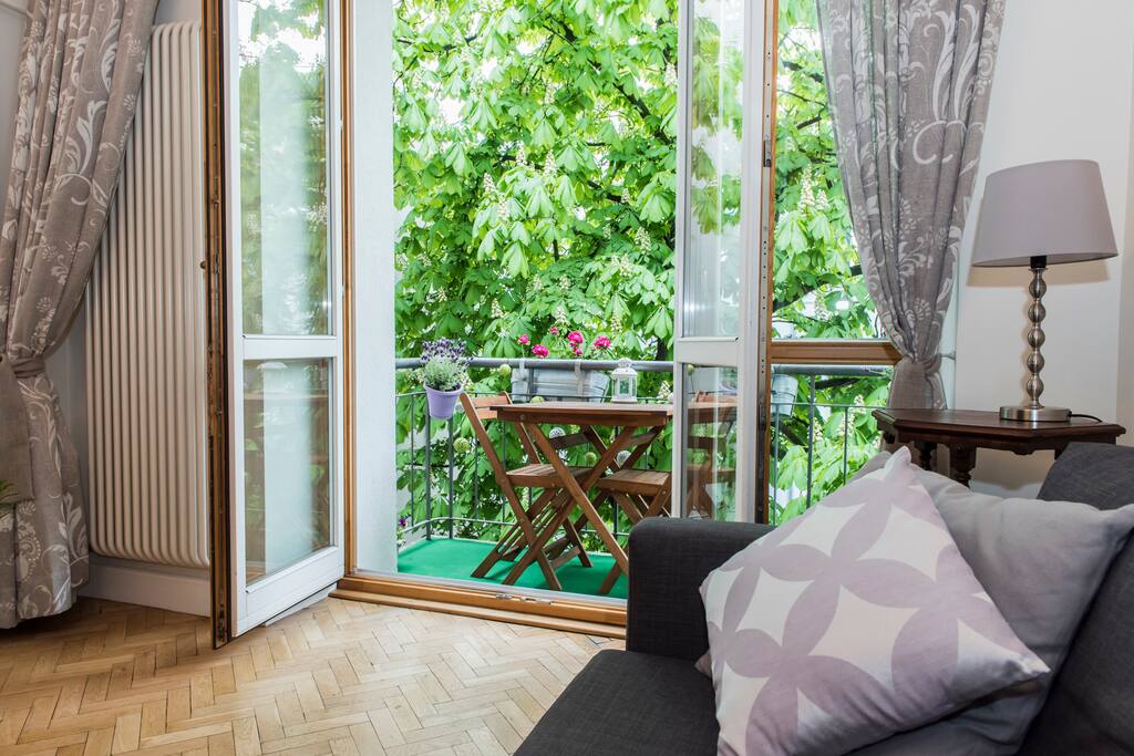 Have breakfast in the trees at our balcony! Hear those birds singing?
