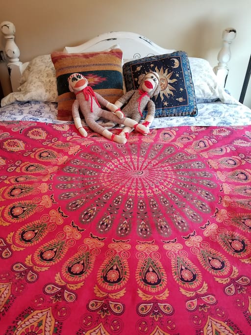 A great mattress and vintage linens!