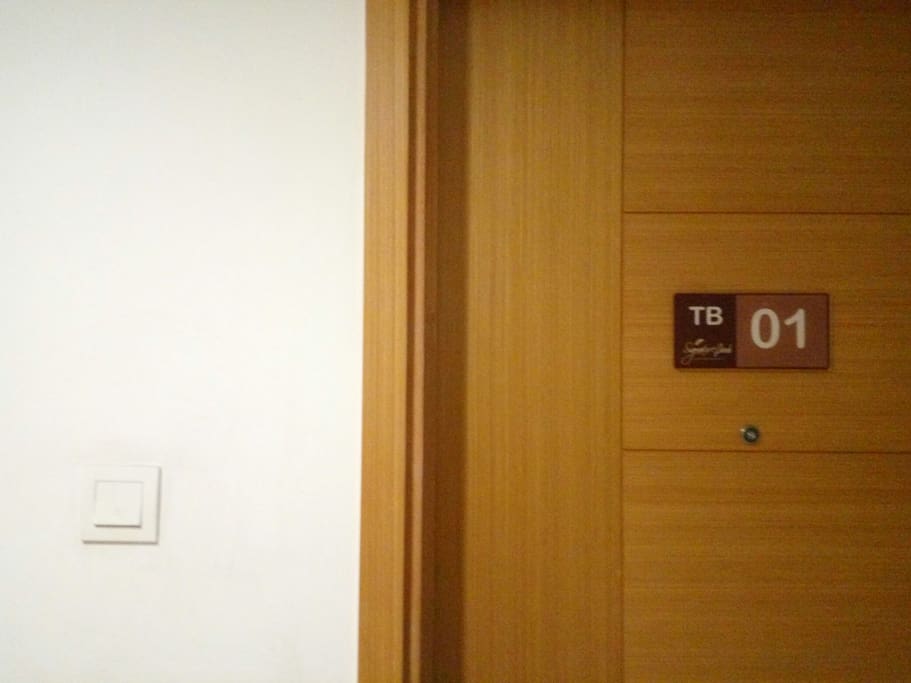 Front door. 6th floor. Unit TB 01. West tower.
