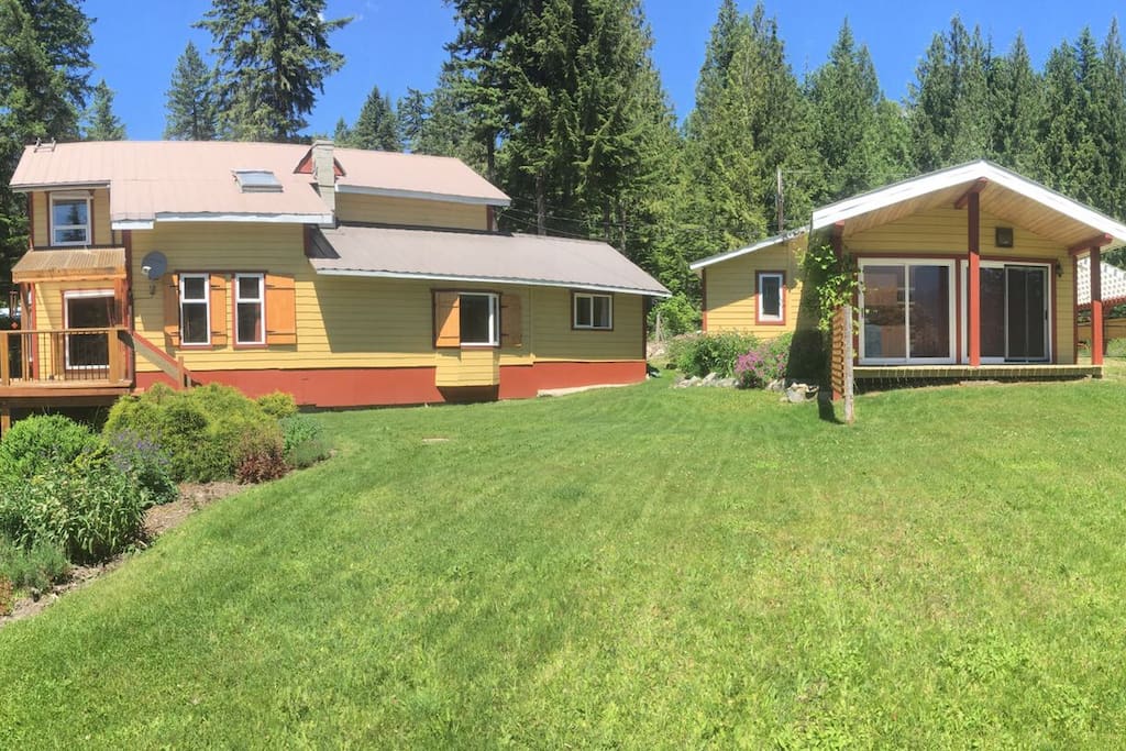 Cabin is on the right