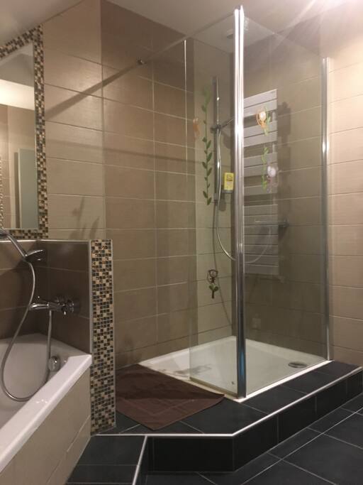 salle de bains privative (douche + baignoire)