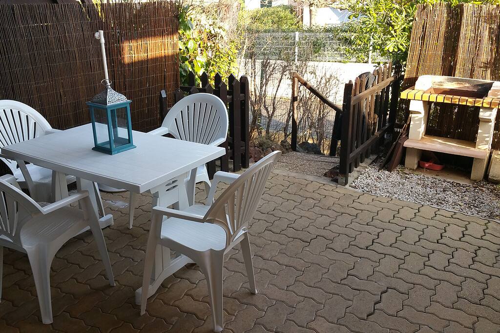 Take advantage of the beautiful weather and dine on the terrace