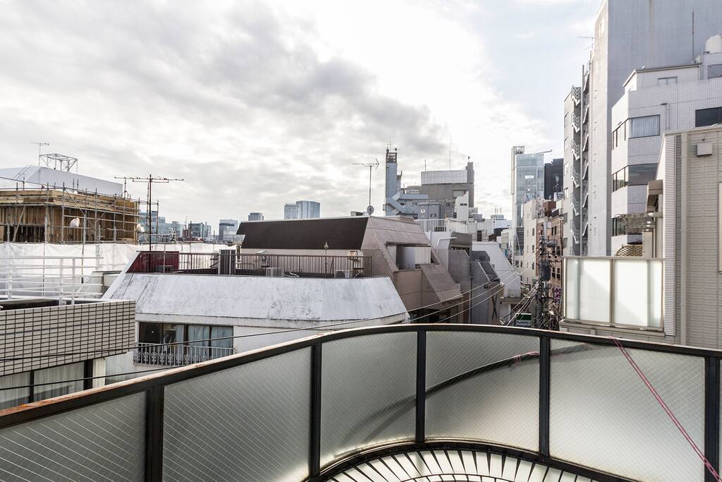 View over Harajuku main street. From the 2nd floor balcony