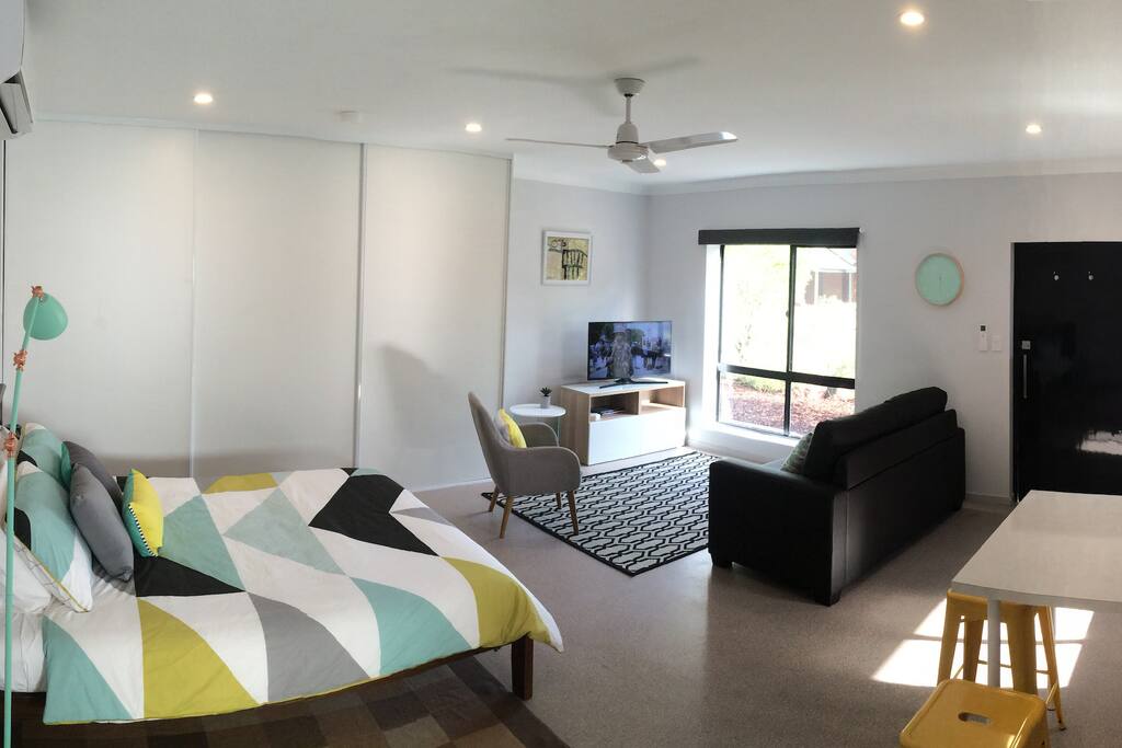 A simple, comfortable and clean space designed for you to relax and enjoy