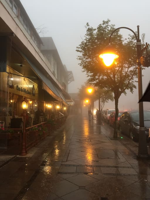 entardecer com chuva na Borges de Medeiros