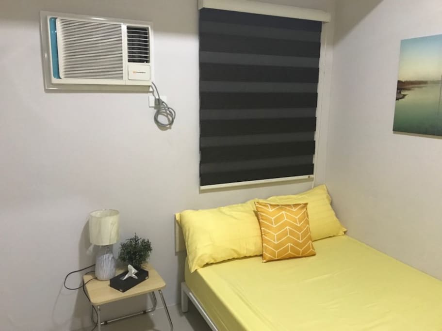Queen Size Bed with AC Unit