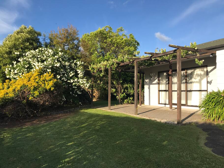 Front garden overlooking farmland
