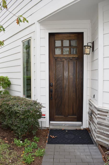 Front door with keypad entry