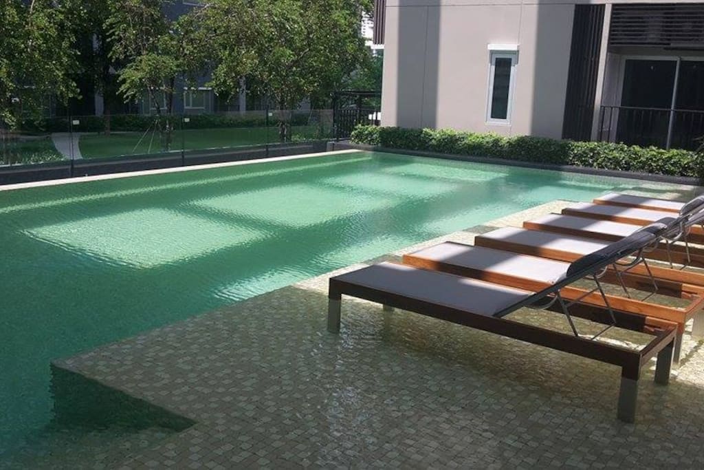 Swimming pool very close to the room.