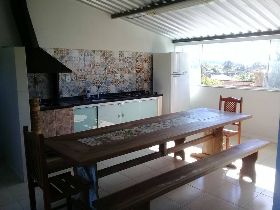 área de lazer com churrasqueira
