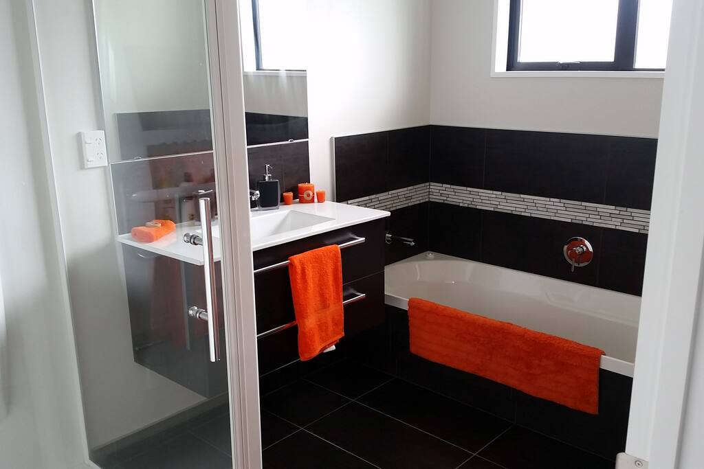 Bathroom with shower and bath.