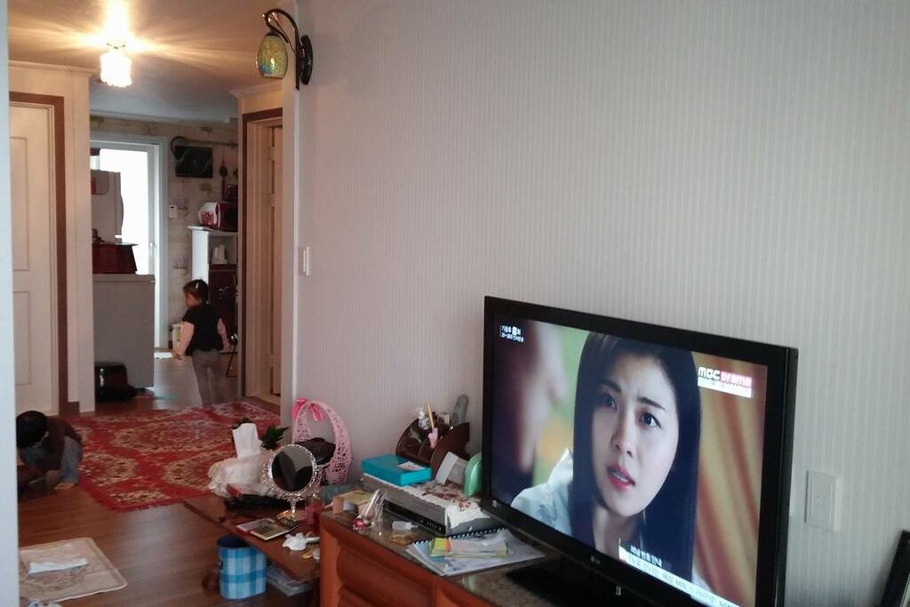 Big T.V, some time my grand daughter visiting me.