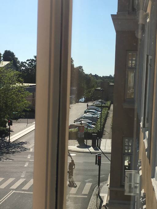 View from dining area - you can see the lake from here