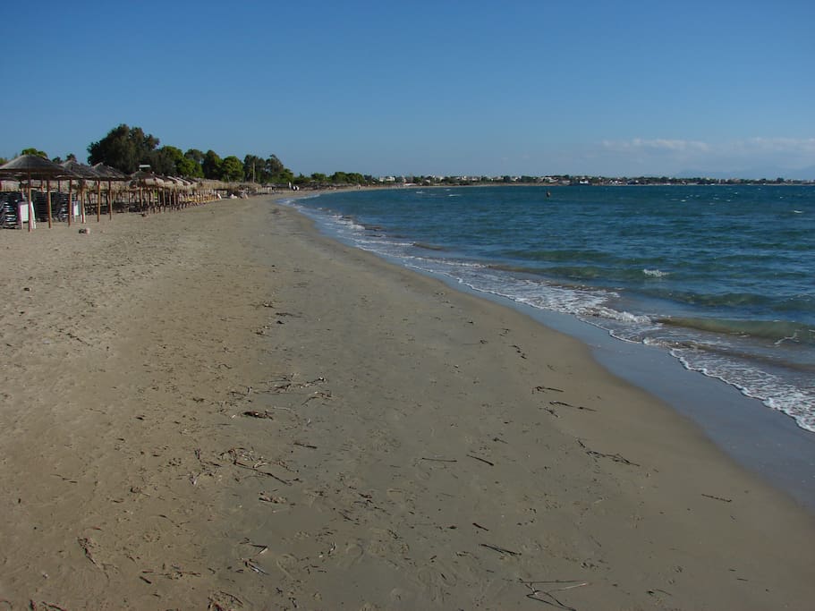 The beach in front of our house.