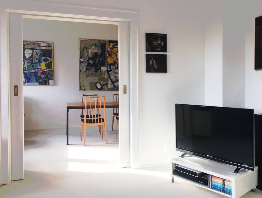 living room and dining room