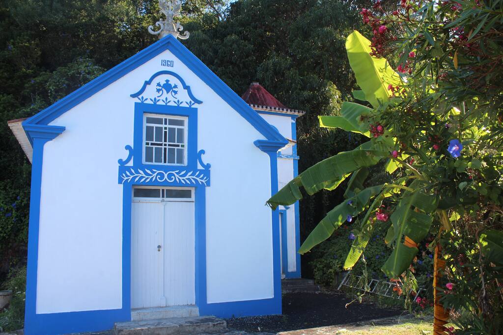 The centuries old farm has a chapel.