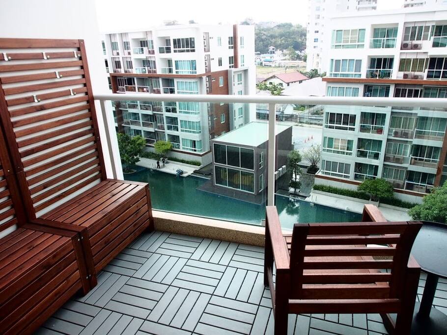 pool view from balcony
