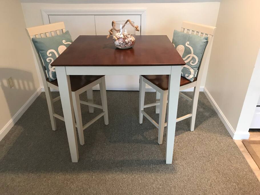 Breakfast for two or great working space if working remote while traveling.