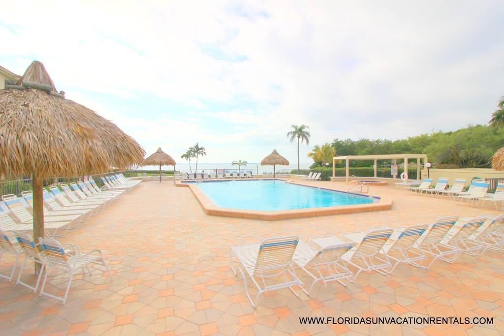 Enjoy views of the bay while soaking up the sun