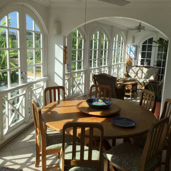 Porch dining area