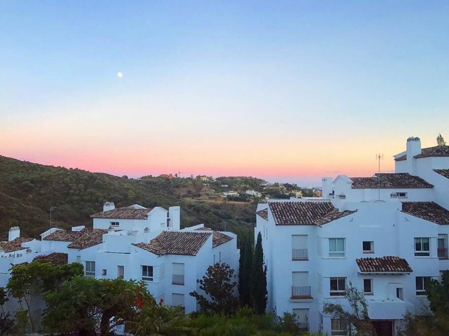 Sunset view from balcony