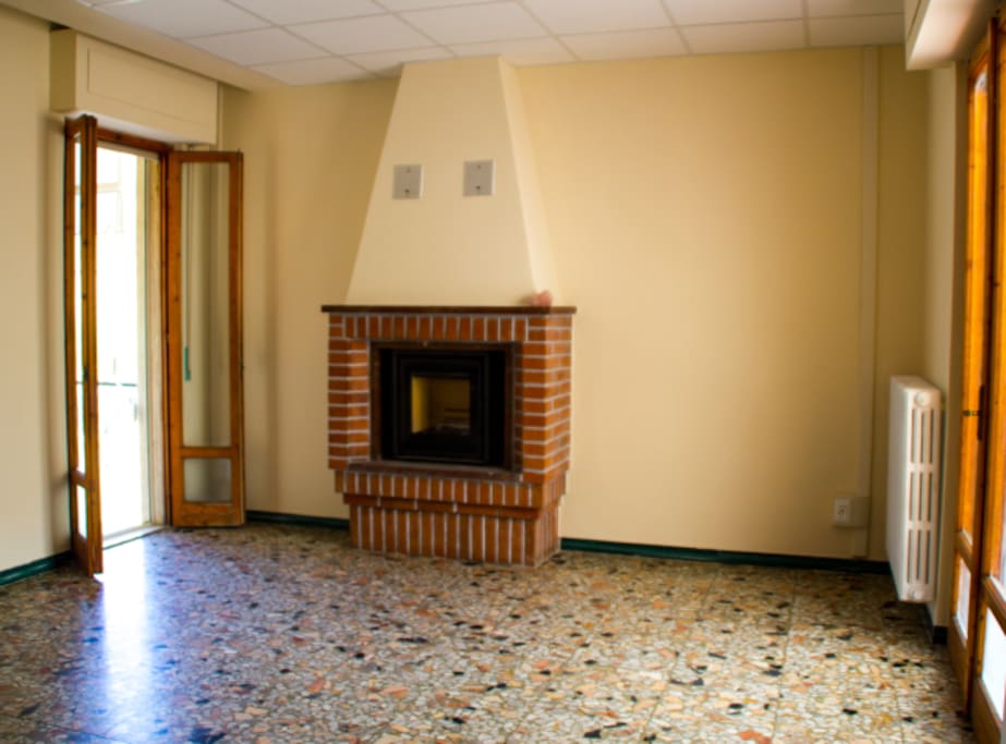 The fireplace