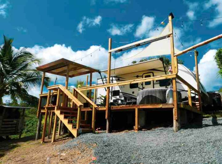 Vista Al Campo🌳/Private Jacuzzi RV Campers/RVs for Rent in Cruces, Rincón, Puerto Rico Airbnb