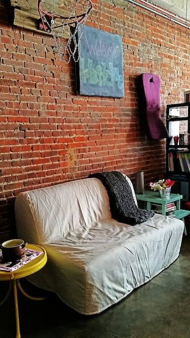 Your bed... it pulls out into a FULL (firm) bed.