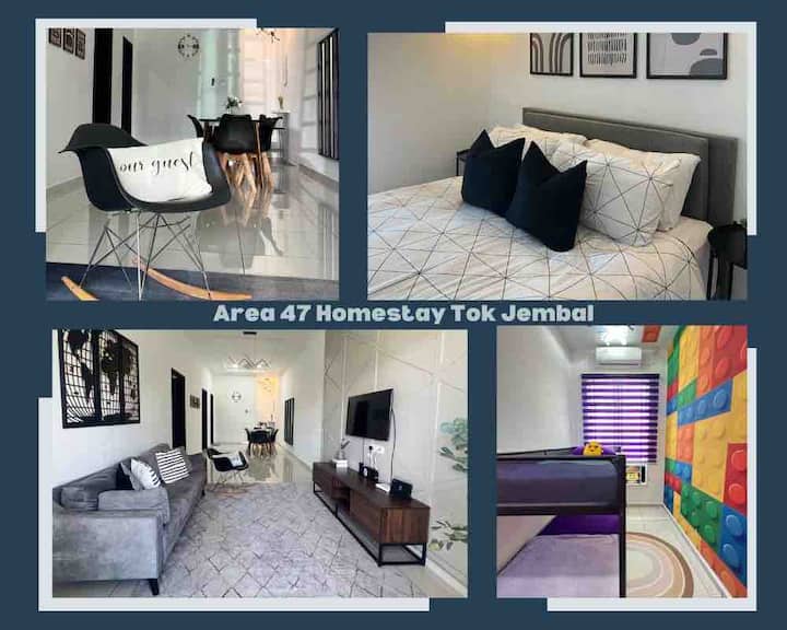 Area47: Cheerful  4BD House Near Tok Jembal Beach