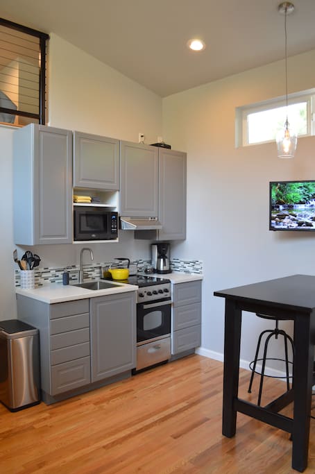 Fully stocked kitchen perfect for creating meals at home