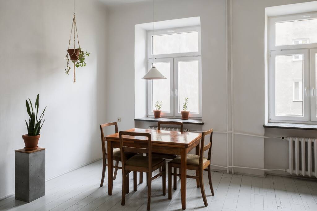 Living room with kitchenette