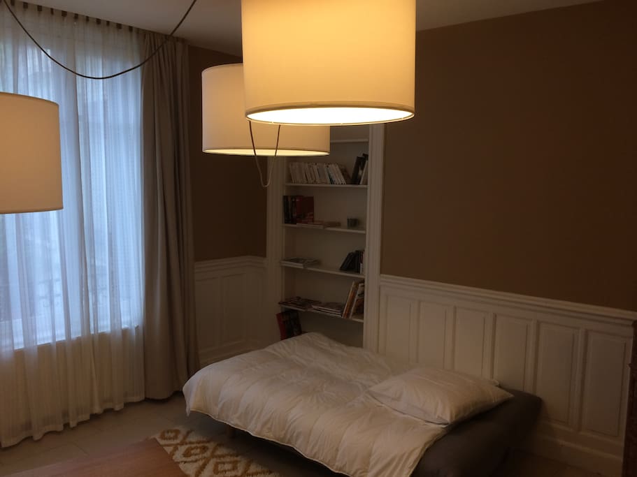Deux canapés convertibles dans le salon