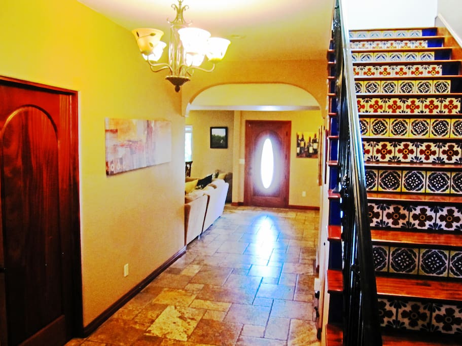 View entering the house - beautiful Spanish tile