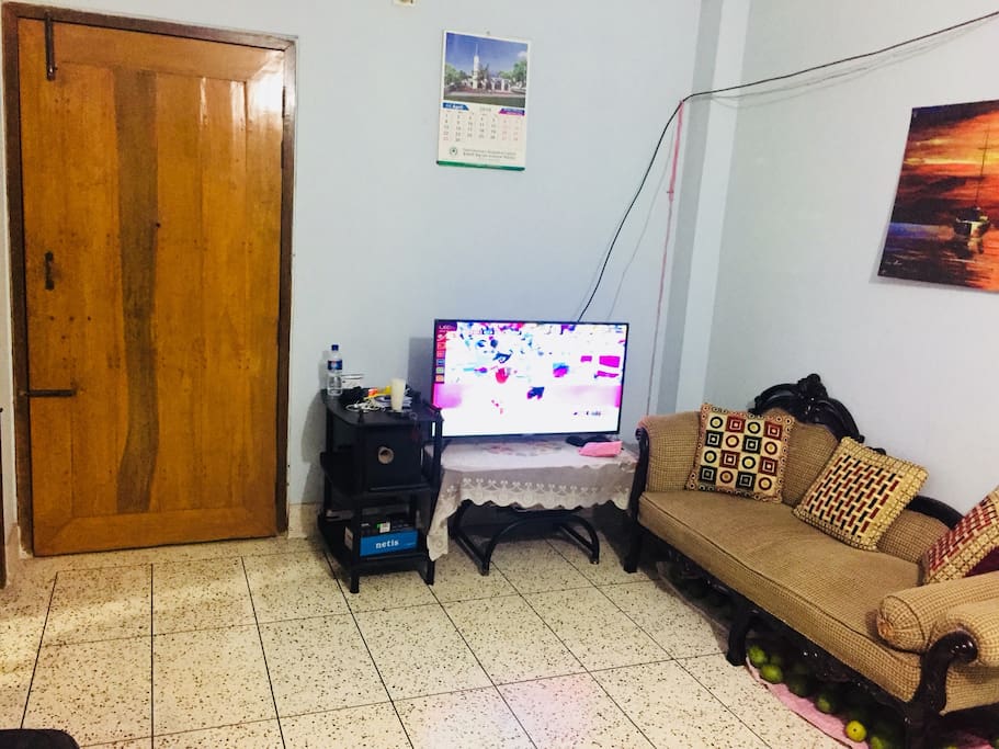Sofa and TV