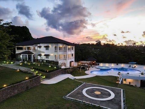 Spacious villa with a swimming pool and ocean views