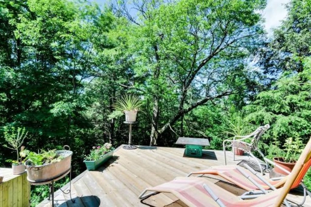 Enjoy the outdoors from the beautiful decks