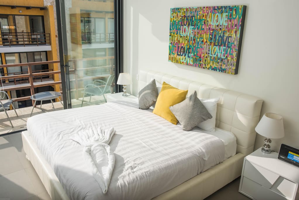 Breeze feels amazing when you open sliding doors in master bedroom