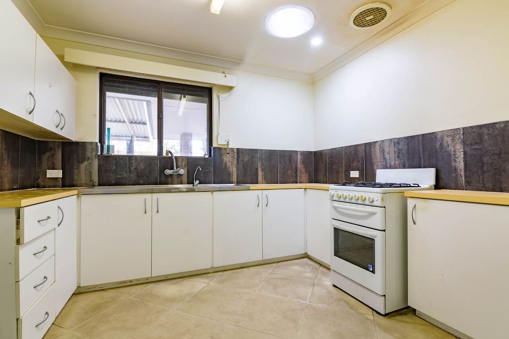 Kitchen with wok gas burner
